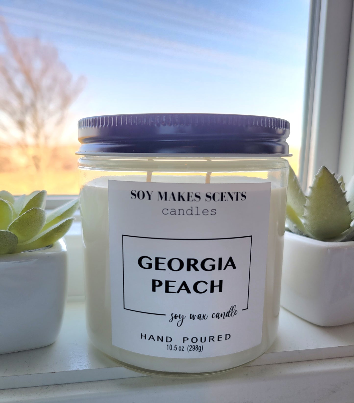 Georgia Peach 10.5oz soy wax candle