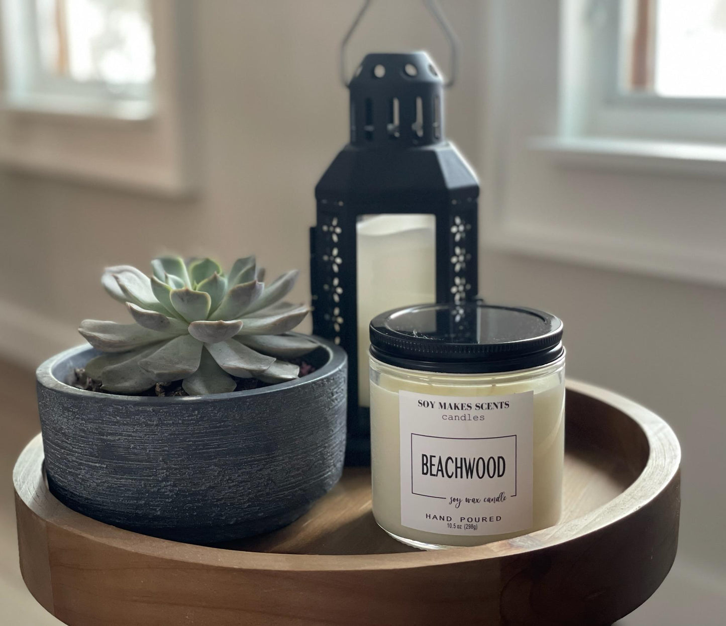 Beachwood 10.5oz soy wax candle