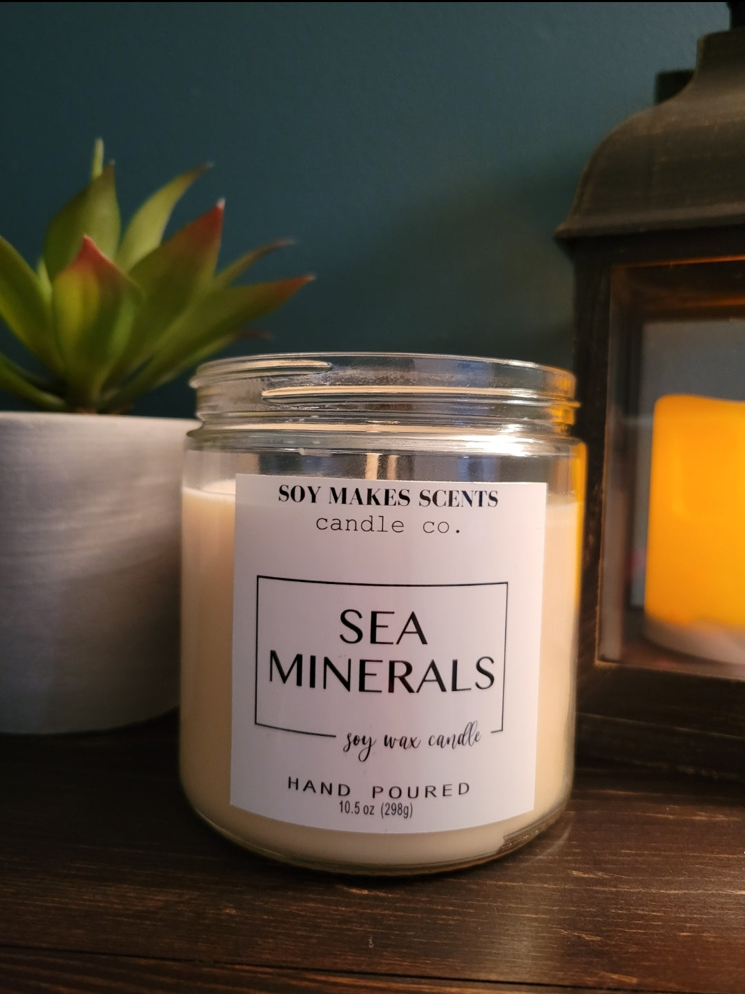 Sea Minerals 10.5oz soy wax candle