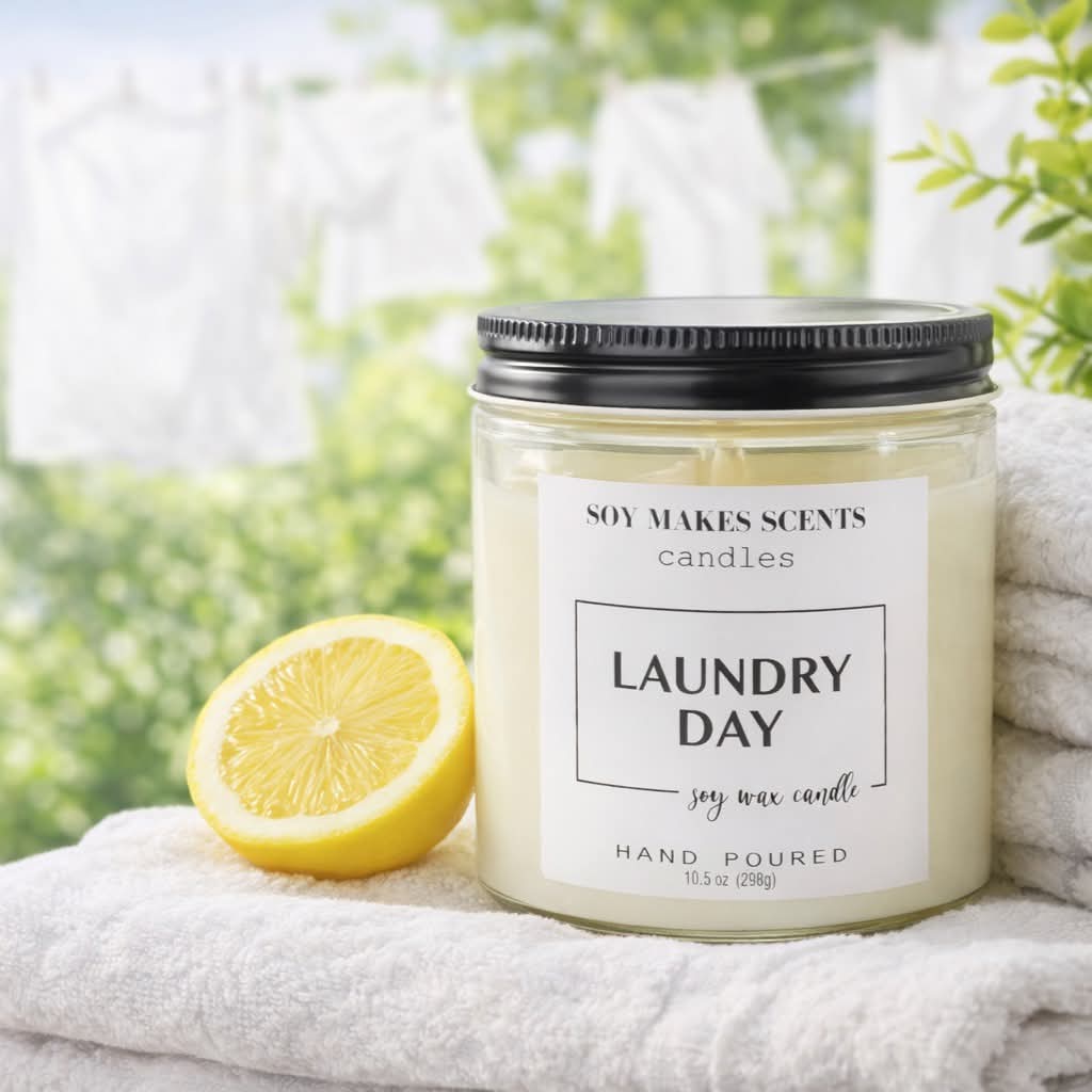 Laundry Day 10.5oz soy wax candle