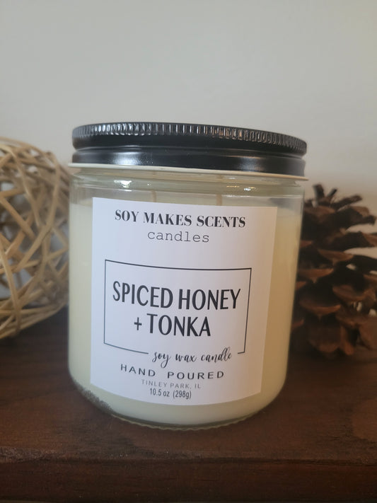 Spiced Honey & Tonka 10.5oz soy wax candle