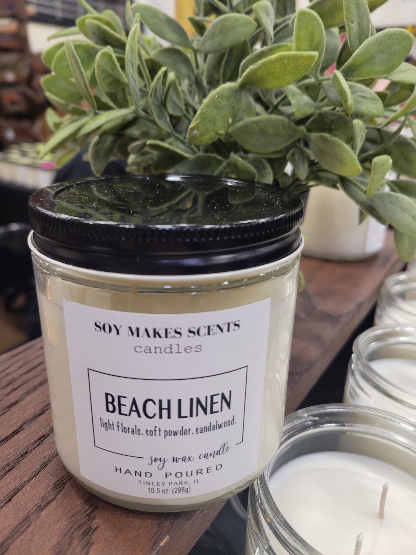 Beach Linen 10.5oz soy wax candle