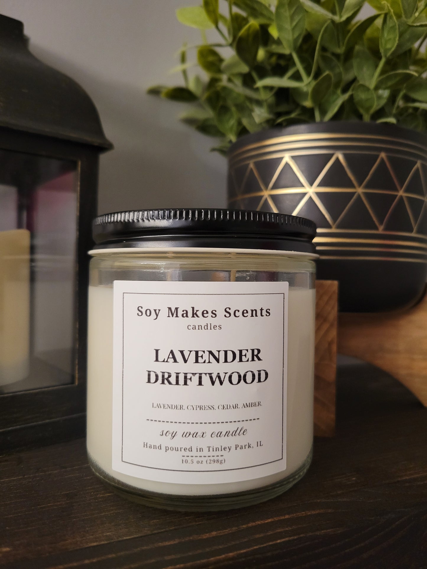 Lavender Driftwood 10.5oz soy wax candle