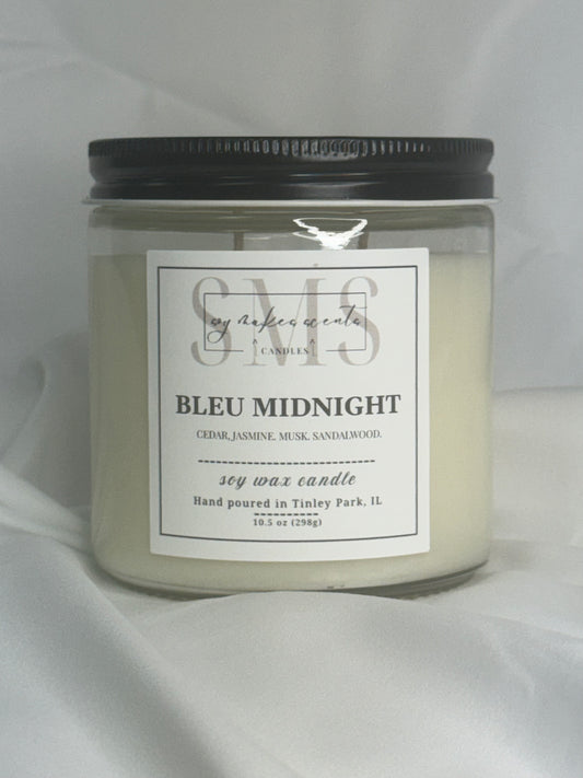 Bleu Midnight 10.5oz soy wax candle