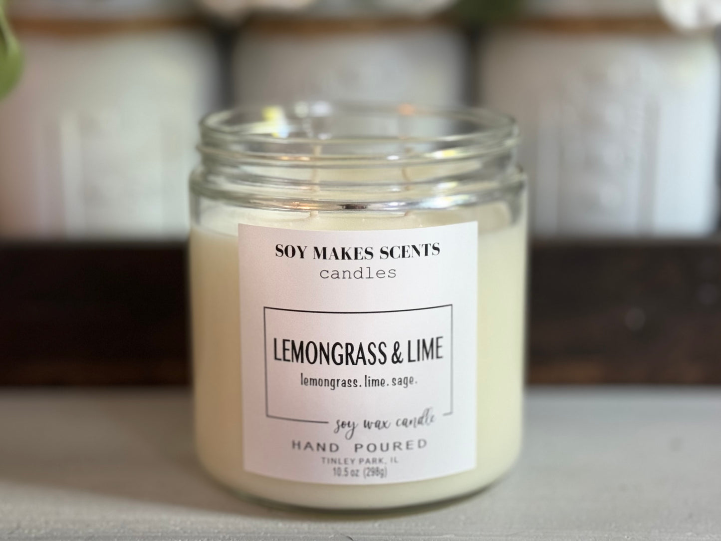 Lemongrass & Lime 10.5oz soy wax candle