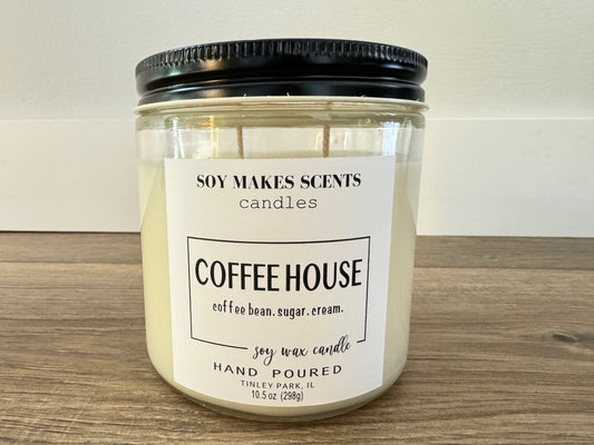 Coffee House 10.5 oz soy wax candle