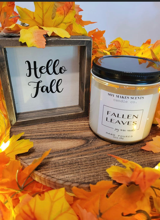 Fallen Leaves 10.5oz soy wax candle