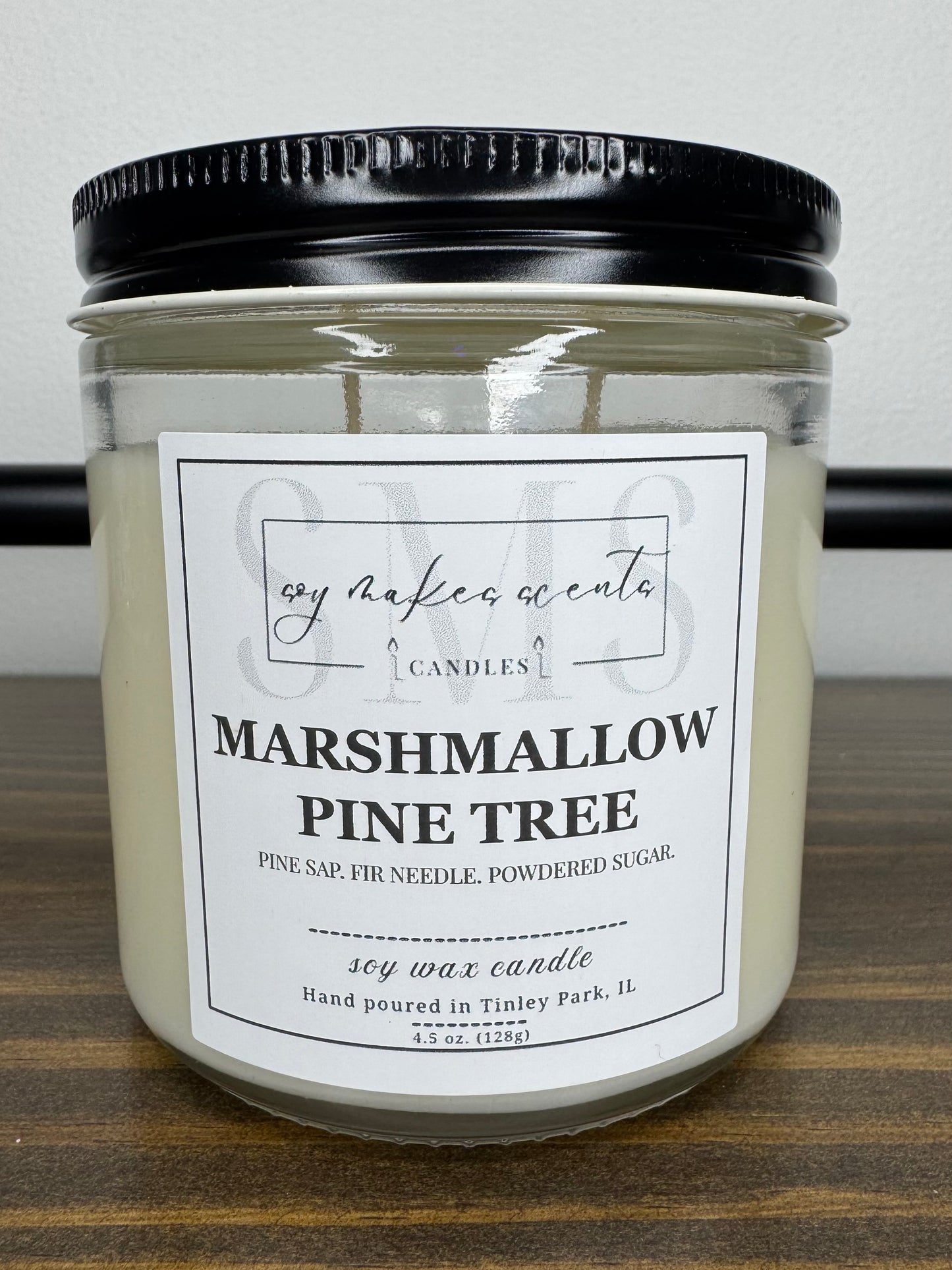 Marshmallow Pine Tree 10.5 oz soy wax candle