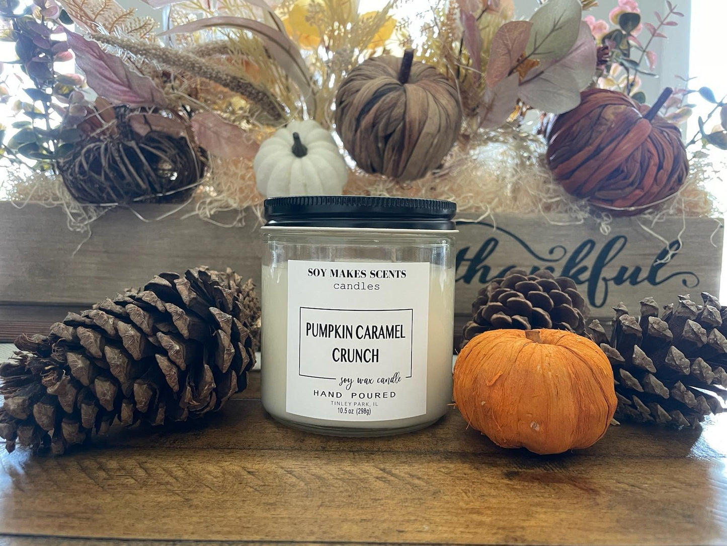 Pumpkin Caramel Crunch 10.5oz soy wax candle