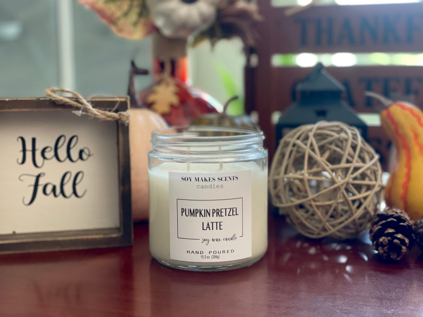 Pumpkin Pretzel Latte 10.5oz soy wax candle