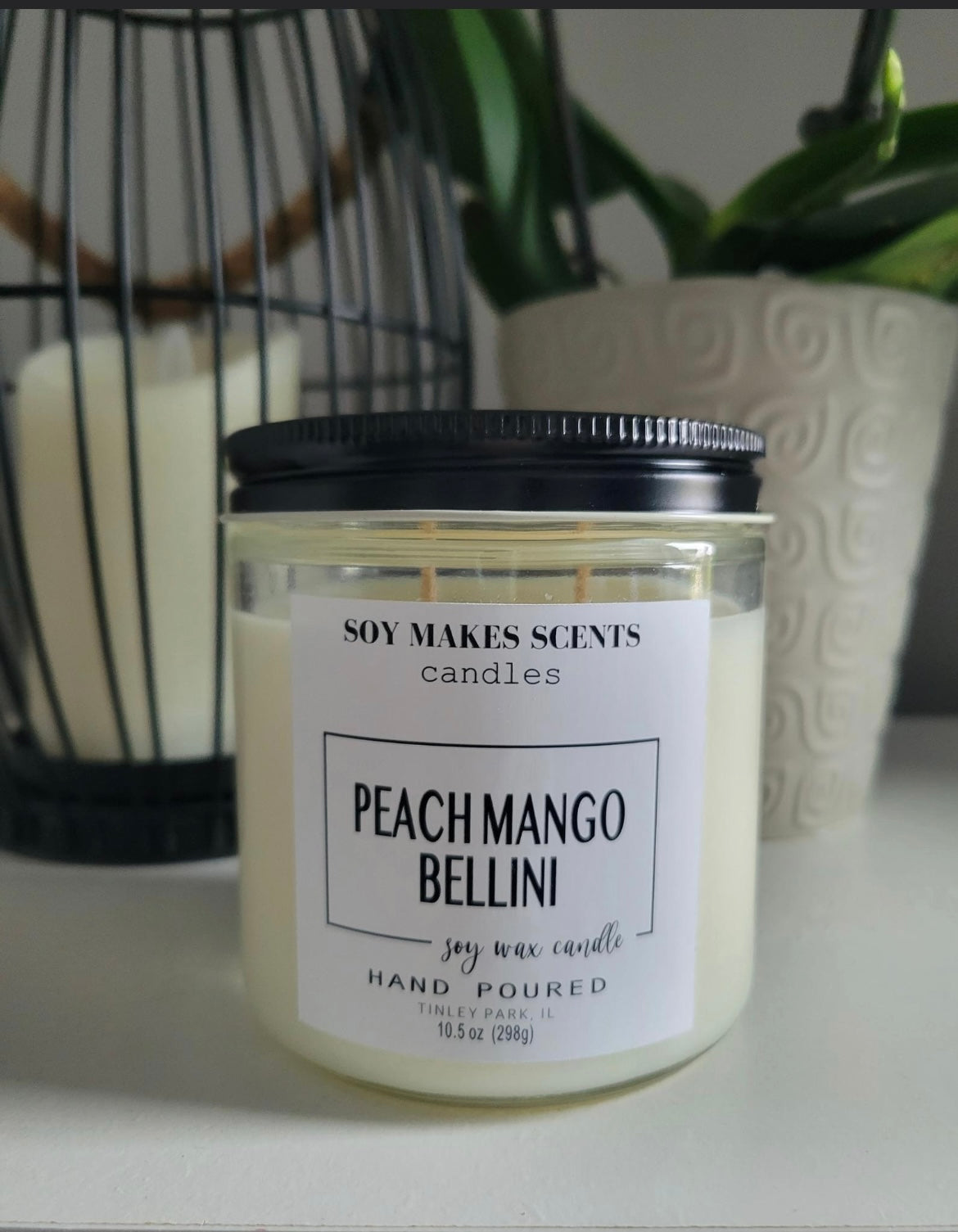 Peach Mango Bellini 10.5oz soy wax candle