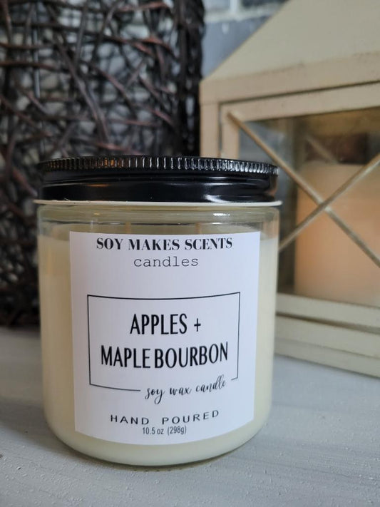 Apples & Maple Bourbon 10.5oz soy wax candle
