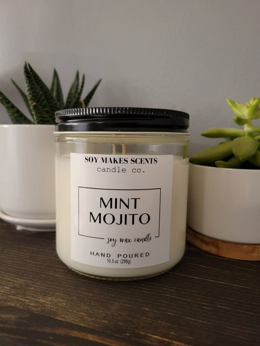 Mint Mojito 10.5oz soy wax candle