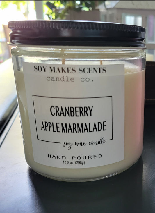 Cranberry Apple Marmalade 10.5oz soy wax candle