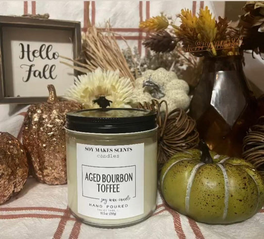 Aged Bourbon Toffee 10.5oz soy wax candle
