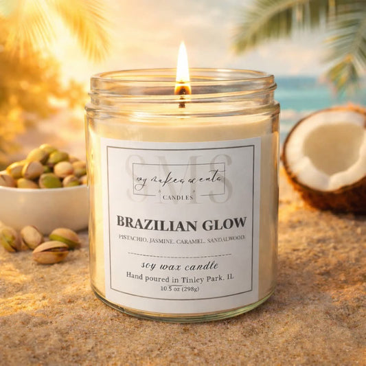 Brazilian Glow 10.5 oz soy wax candle