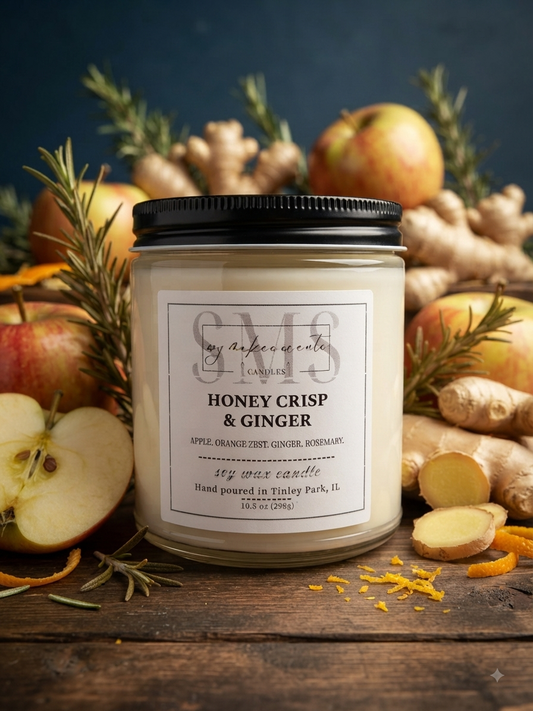 Honey Crisp & Ginger 10.5oz soy wax candle