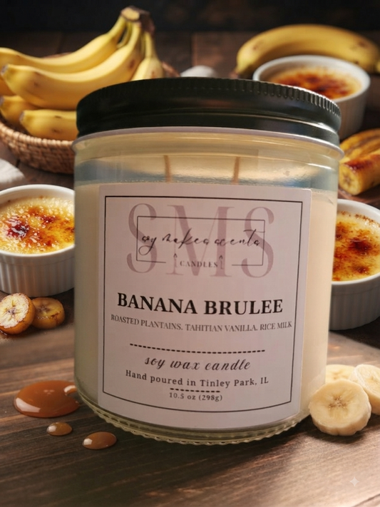 Banana Brûlée 10.5oz soy wax candle
