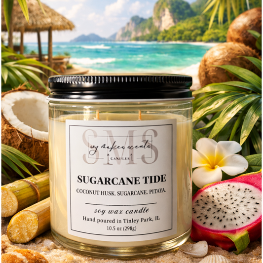 Sugarcane Tide 10.5 oz soy wax candle